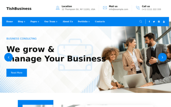 TishBusiness – Corporate and Business WordPress Theme