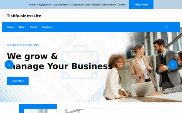 TishBusinessLite – Free Corporate and Business WordPress Theme