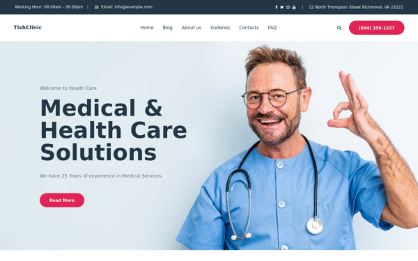 TishClinic – Medical Clinic WordPress Theme
