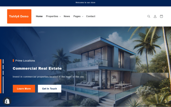 Tishfy6 – Real Estate Store Shopify 2.0 Theme Shopify Theme
