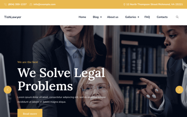 TishLawyer – Lawyer and Advocate WordPress Theme