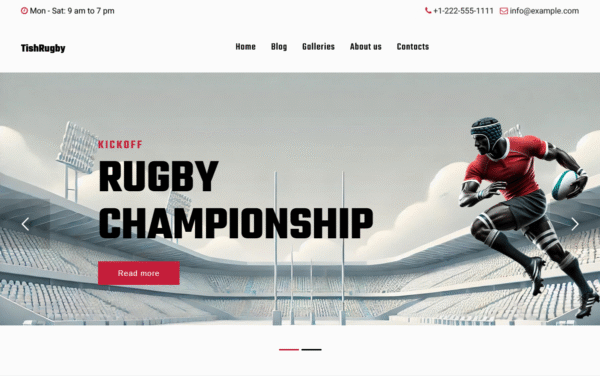 TishRugby – Rugby WordPress Theme