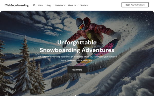 TishSnowboarding – Snowboarding WordPress Theme