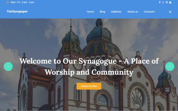 TishSynagogue – Synagogue WordPress Theme