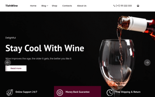TishWine – Wine Store WordPress Theme