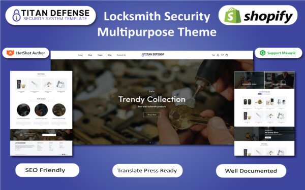 Titan Defense – Locksmith & Security System Products Shopify Theme