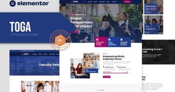 Toga – University & College Elementor Pro Template Kit