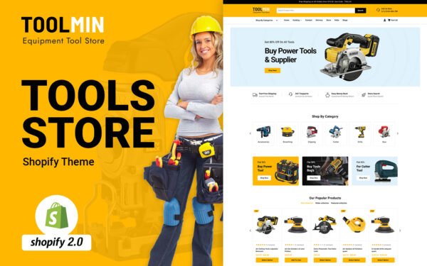 ToolMin – Power Equipment Tools Store Shopify Theme