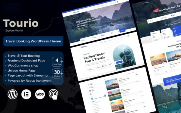 Tourio – Travel & Tour Booking WordPress Theme
