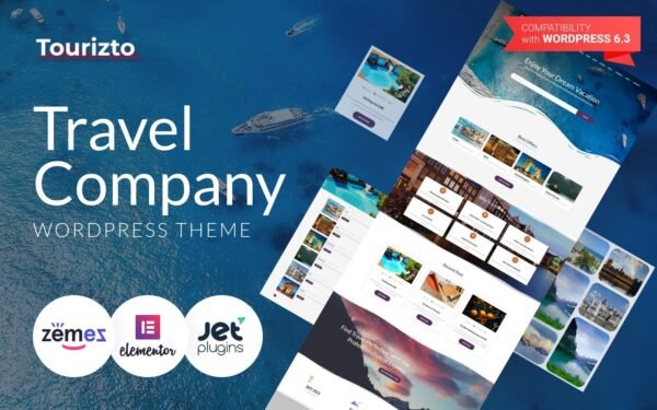 Tourizto – Travel Company WordPress Elementor Theme WordPress Theme