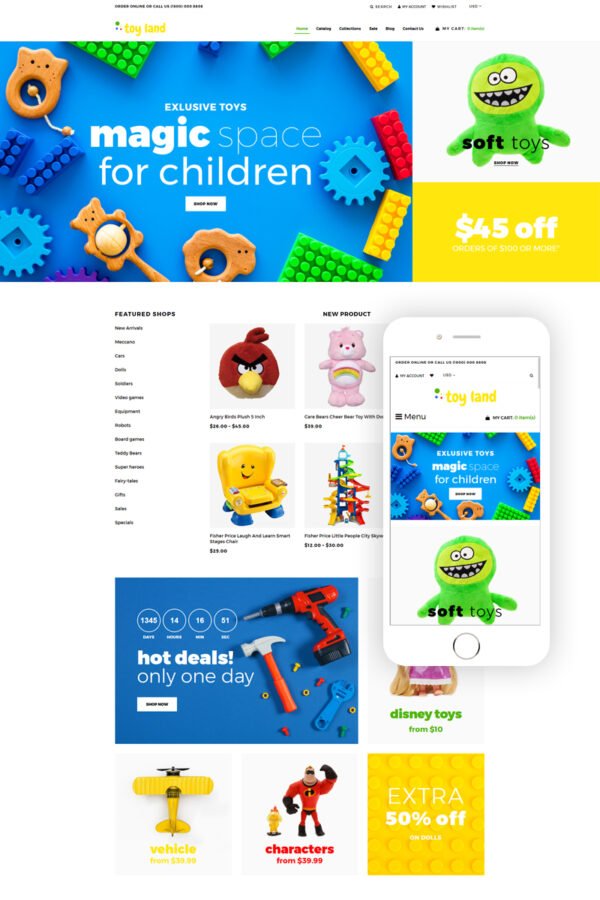 Toy Land – Toy Store Ready-To-Use Clean Shopify Theme