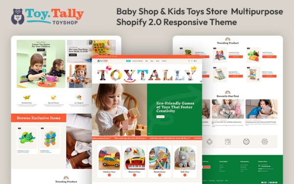 Toytally – Kids Toys & Baby Fashion Shop Multipurpose Shopify 2.0 Responsive Theme Shopify Theme