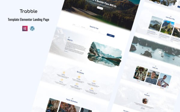Trabble – Tour and Travels Elementor Landing Page Elementor Kit