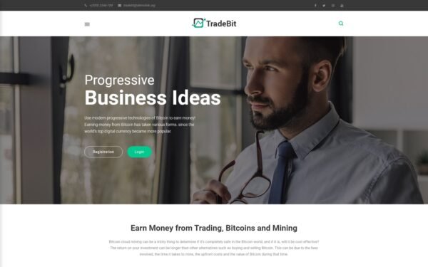 TradeBit – Bitcoin-Trading WordPress Theme