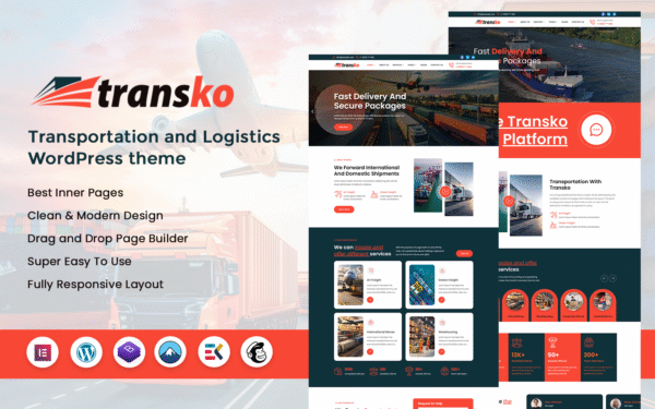 Transko – Transportation and Logistics WordPress Theme