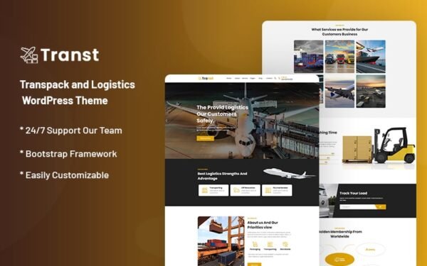 Transt – Transpack and Logistics Service WordPress Theme