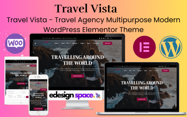 Travel Vista – Travel Agency Multipurpose Modern WordPress Elementor Theme WordPress Theme