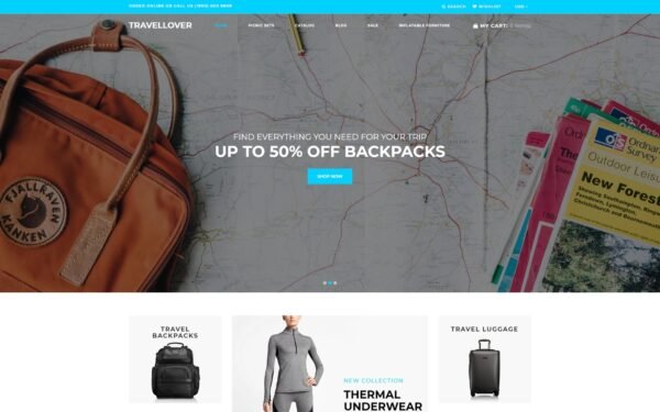 TravelLover – Travel Equipment Store Shopify Theme