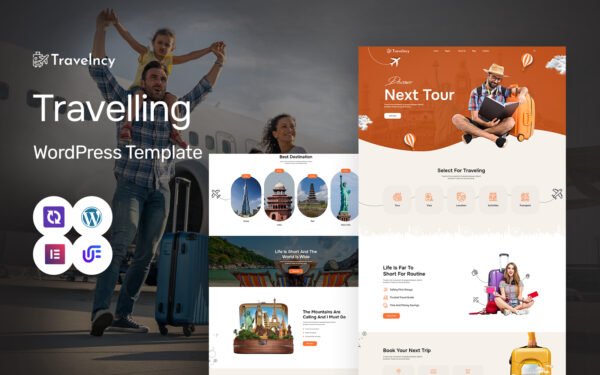 Travelncy – Travel Agency WordPress Elementor Theme WordPress Theme