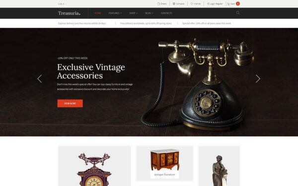 Treasuria – Antique & Vintage WooCommerce Theme