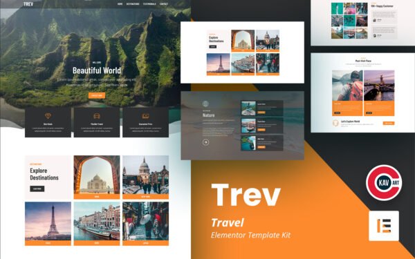 Trev – Travel Elementor Kit Template