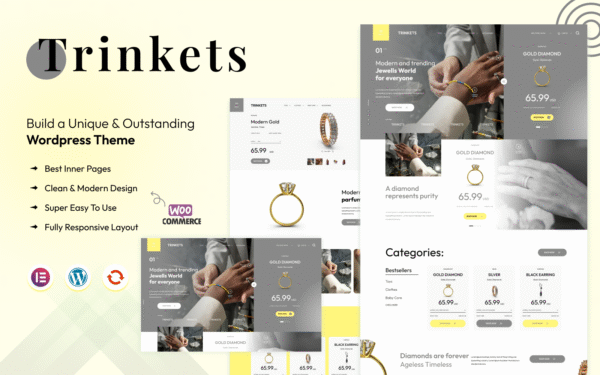 Trinkets – Stylish Jewelry & Imitation Store – WordPress Theme WooCommerce Theme