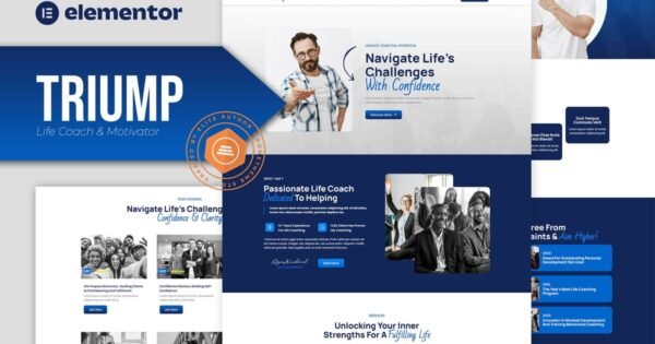 Triump – Life Coach & Motivator Elementor Template Kit
