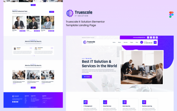 Truescale – IT Solution Services Elementor Landing Page Elementor Kit
