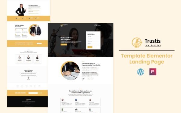 Trustis law Service – Elementor Landing Page Template Elementor Kit