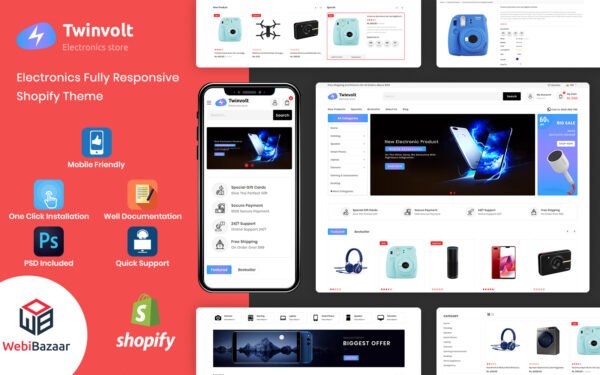 Twinvolt – Electronic Shopify Theme
