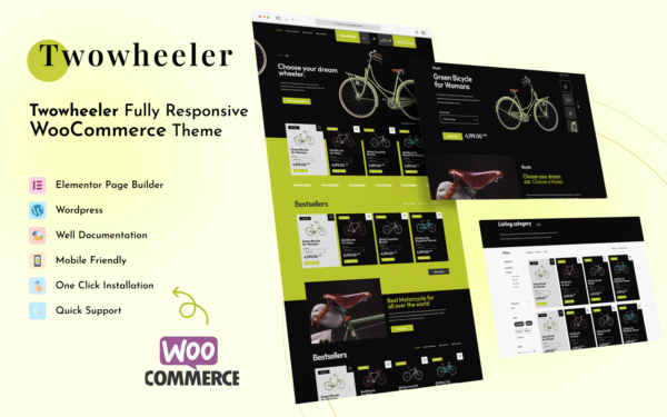 Twowheeler – Motorcycle & The Automobile Store WordPress Theme WooCommerce Theme