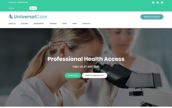 UniversalCare – Medical Center Responsive WordPress Theme
