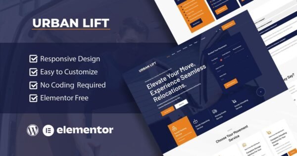 UrbanLift – Moving Company Service Elementor Template Kit