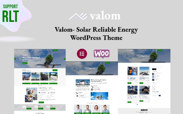 Valom – Solar Reliable Energy WordPress Theme