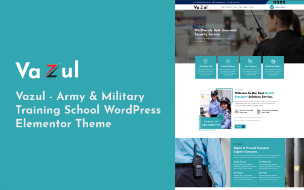 Vazul – Army & Military Training School WordPress Elementor Wordpress WordPress Theme