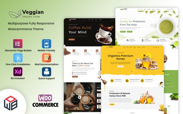 Veggian – Herbal Tea, Coffee & Honey Multipurpose WooCommerce Template WooCommerce Theme