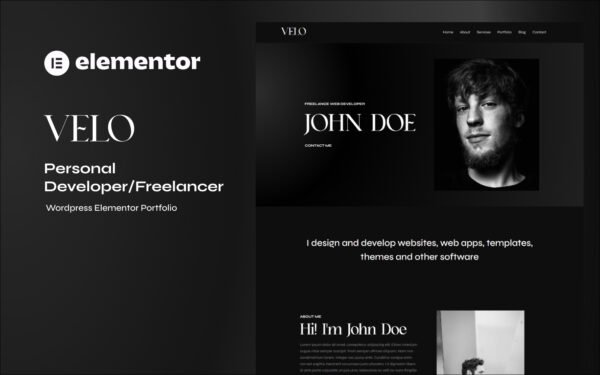 Velo – Wordpress Portfolio Elementor Theme WordPress Theme