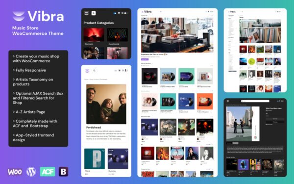 VIBRA – Music Store WooCommerce Theme