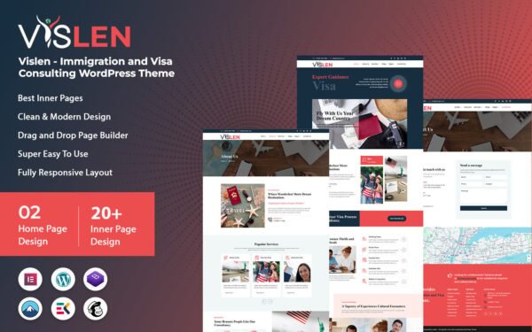Vislen – Immigration and Visa Consulting WordPress Theme