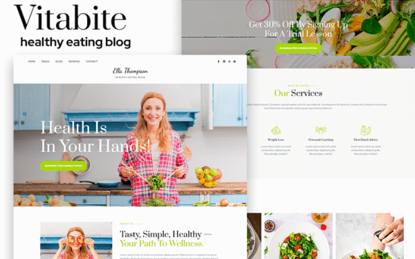 Vitabite – Healthy Food Blog, Personal Health Coach WordPress WordPress Theme