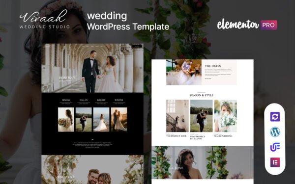 Vivaah – Bridal And Wedding Studio WordPress Elementor Theme WordPress Theme