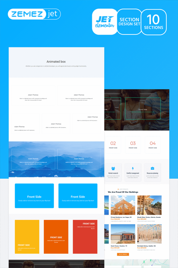 Vividy – Animated Box Jet Sections Elementor Template Elementor Kit