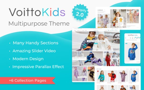 Voitto.Kids – Colorful Responsive Multipurpose Shopify Theme 2.0