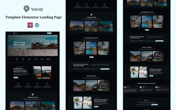 Voroly – Travels and Tour Elementor Landing Page Elementor Kit