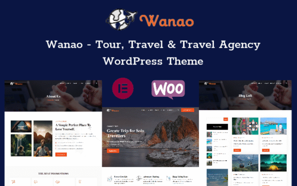 Wanao – Travel & Tour Booking WordPress Theme