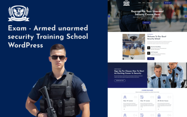 Wanom – Armed/unarmed security Training School WordPress WordPress Theme