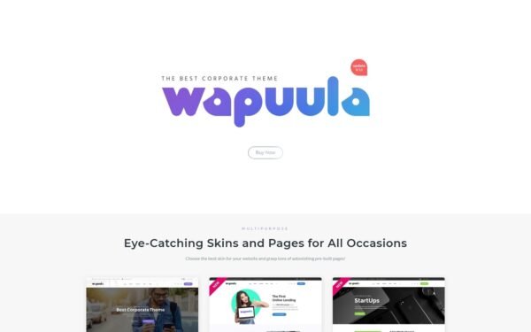 Wapuula – Multipurpose Corporate WordPress theme WordPress Theme