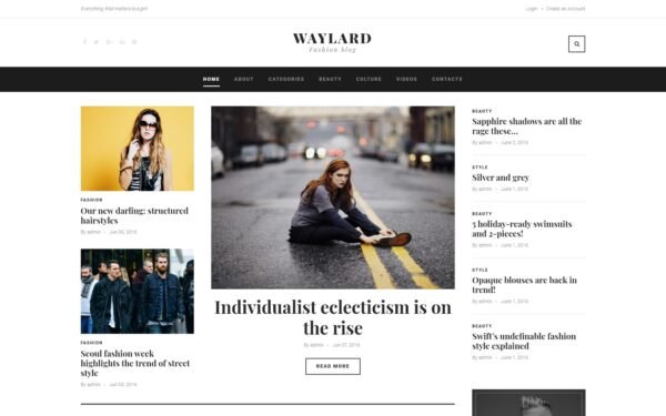 Waylard – Fashion Blog & Magazine WordPress Theme