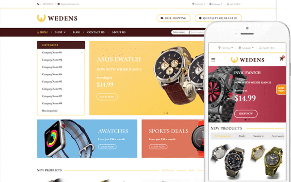 Wedens – Watch Theme WooCommerce Theme