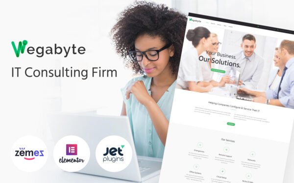 WegaByte – Elementor-based IT Consulting WordPress Theme